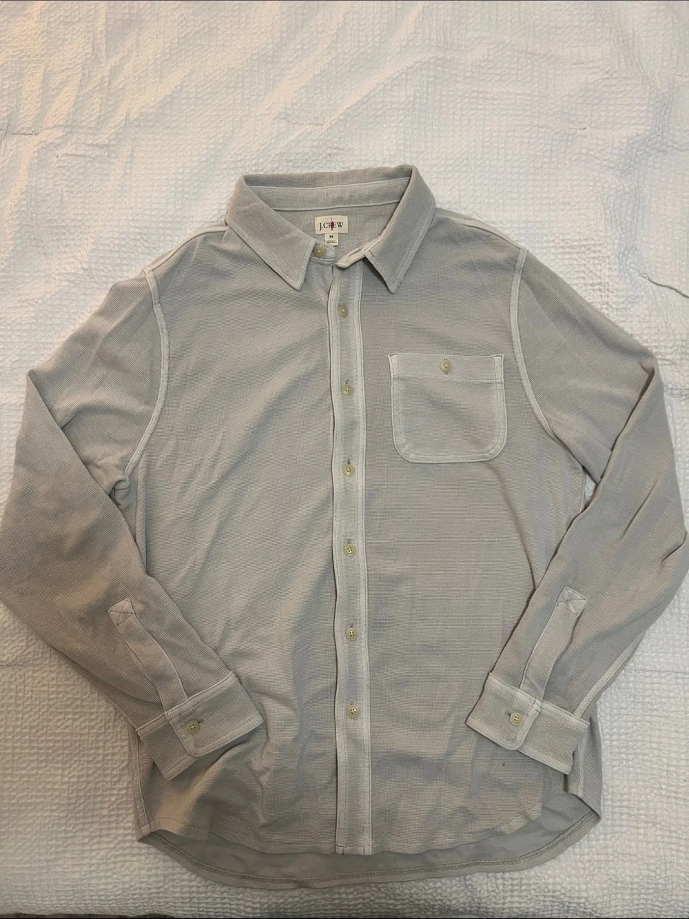 J. Crew Light Gray Casual Button-Down Shirt